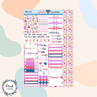 Valentine's Day Design 21 Sampler Planner Stickers, Hearts Pattern, Valentine's Design, Love Day