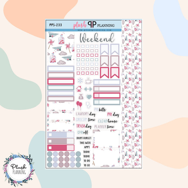 Valentine's Day Design 2 Sampler Planner Stickers, Hearts Pattern, Valentine's Design, Love Day