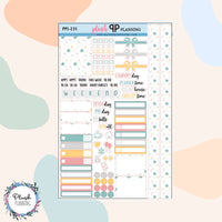 Valentine's Day Design 3 Sampler Planner Stickers, Hearts Pattern, Valentine's Design, Love Day