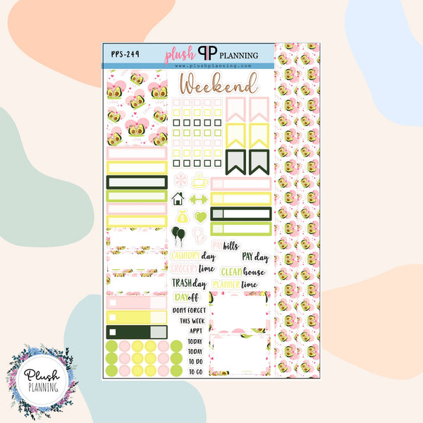 Valentine's Day Design 17 Sampler Planner Stickers, Hearts Pattern, Valentine's Design, Love Day