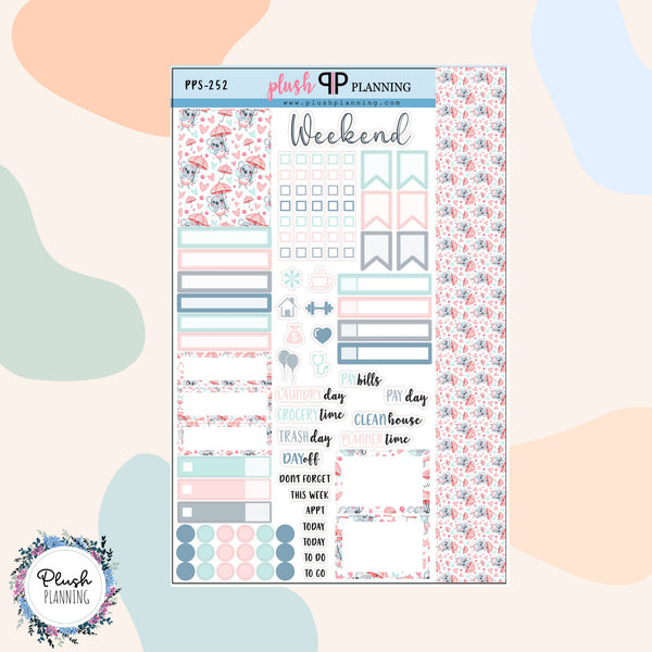 Valentine's Day Design 20 Sampler Planner Stickers, Hearts Pattern, Valentine's Design, Love Day