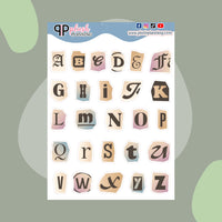 Alphabet Letters Kawaii Deco Scrapbooking Planner Stickers, Decoration Stickers, Scrapbooking, Removable Stickers, Plush Planning