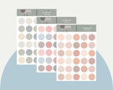 3/4 Circle Dots Planner Stickers, Minimalist Collection, Plush Planning