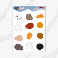 Abstract Collection 5 Deco Journaling Scrapbooking Planner Stickers, Decoration Stickers, Journal Stickers, Plush Planning