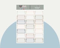 Writable Label Box Planner Stickers, Minimalist Collection, Functional Stickers, Plush Planning