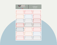 Writable Label Box Planner Stickers, Minimalist Collection, Functional Stickers, Plush Planning