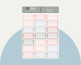 Writable Label Box Planner Stickers, Minimalist Collection, Functional Stickers, Plush Planning