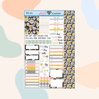 Abstract Vibrant Floral Pattern Sampler Planner Stickers, Removable Stickers, Plush Planning