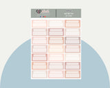 Writable Label Box Planner Stickers, Minimalist Collection, Functional Stickers, Plush Planning