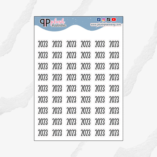 2023 Script Year Planner Stickers, Journaling Scrapbooking Planner Stickers, Decoration Stickers, Journal Stickers, Plush Planning